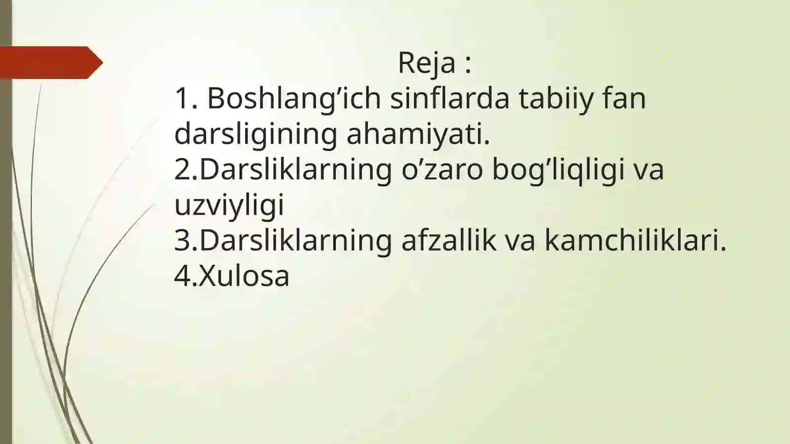1 - 4 sinflar tabiiy fan darsligini tahlili 2