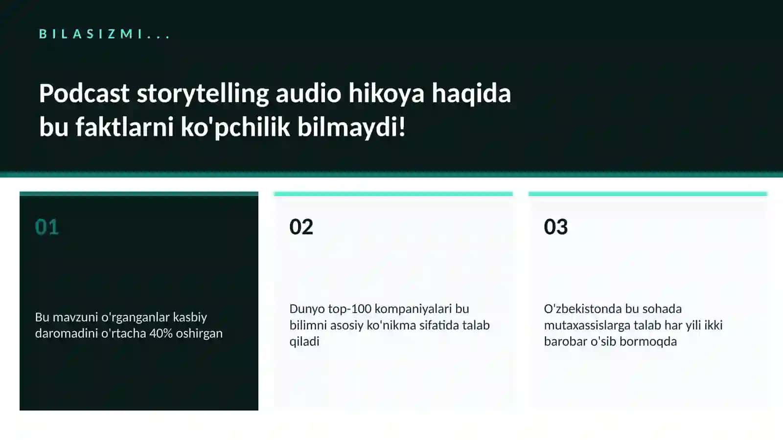 Podcast storytelling audio hikoya 2