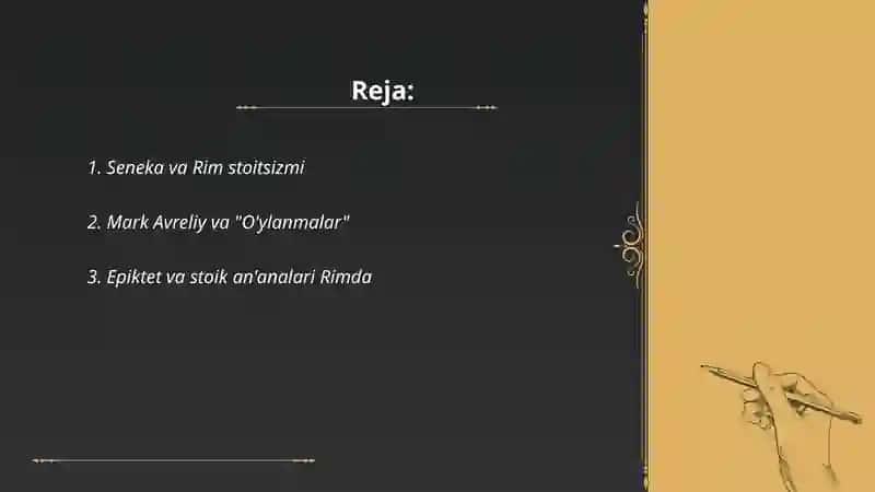 Seneka va Rim stoitsizmi 2