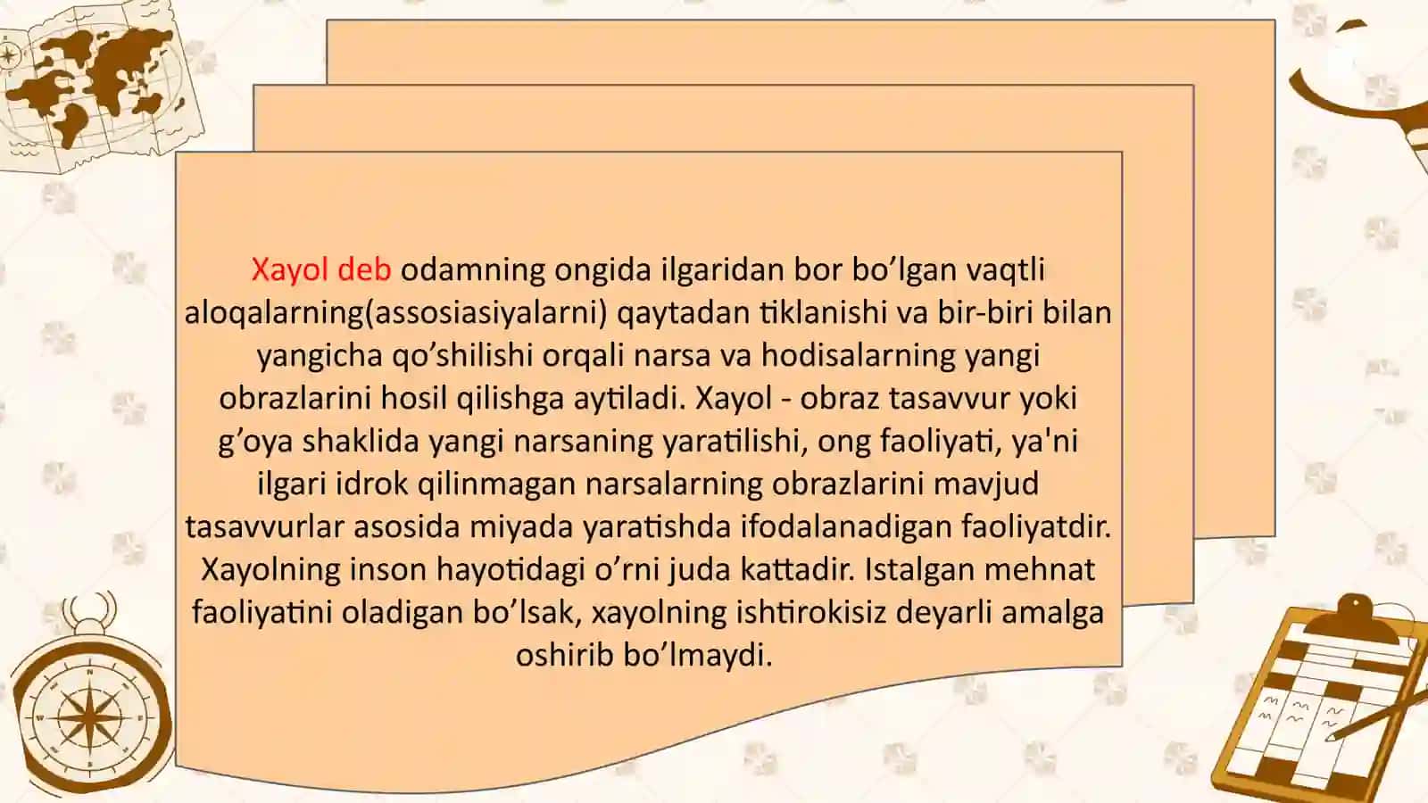 Xayol va nutqning psixologik tavsifi 2