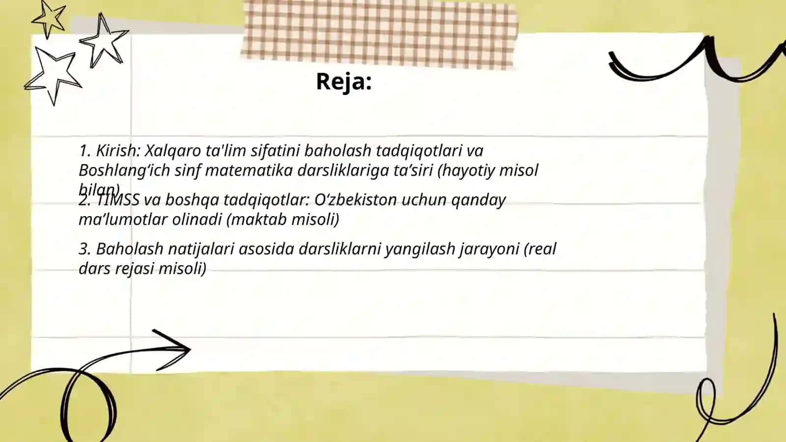 Ta'lim sifatini baholash xalqaro tadqiqotlarida ishtirok etish O'zbekistonga nima beradi? 2