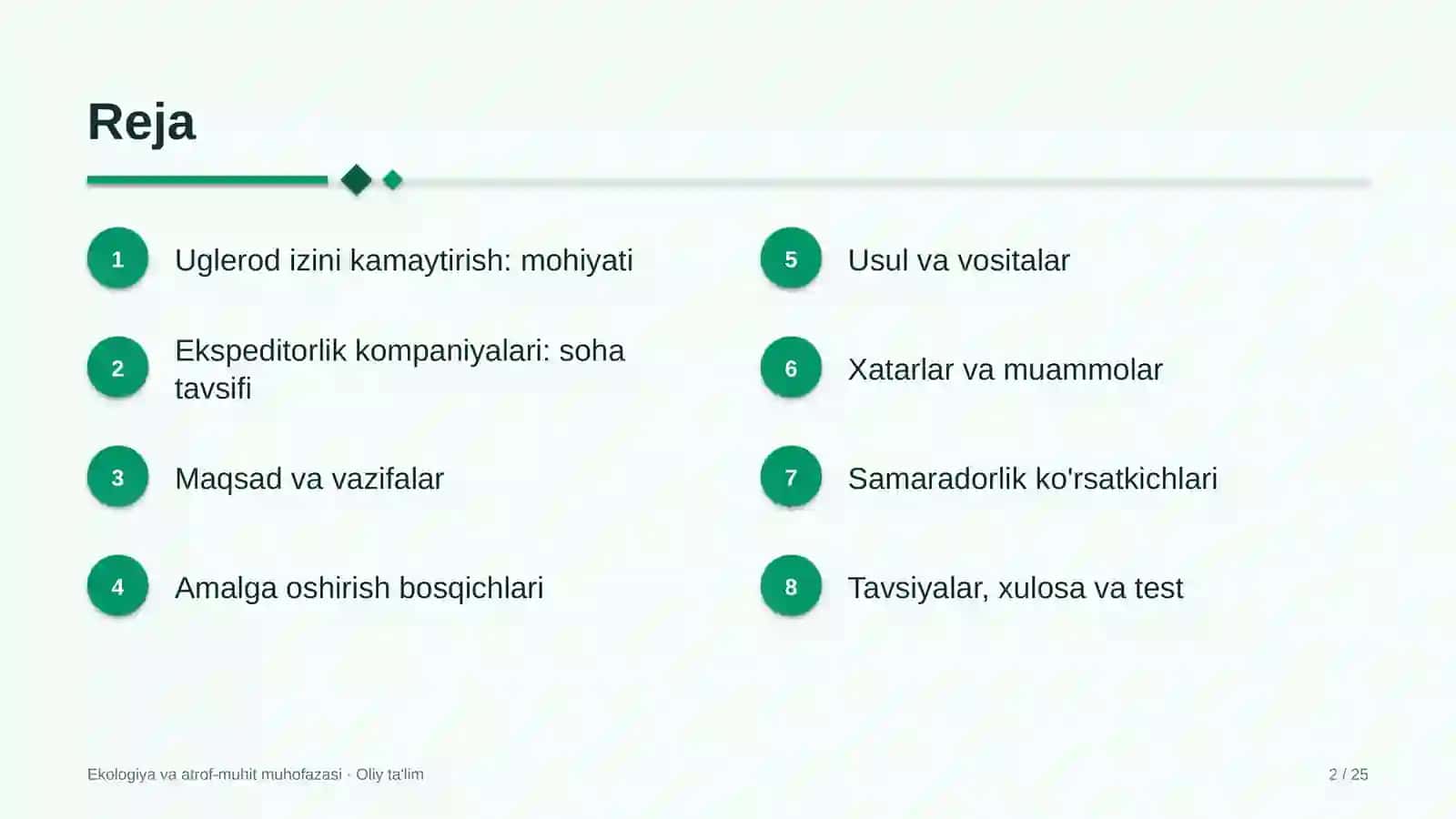 Ekspeditorlik kompaniyalarida uglerod izini kamaytirish 2