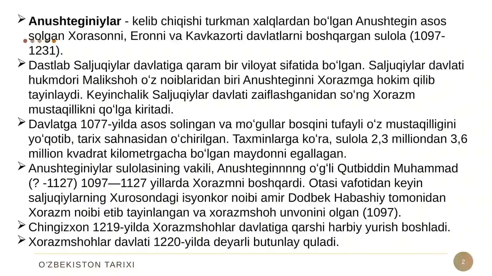 Anushteginiylar-kelibchiqishi 2