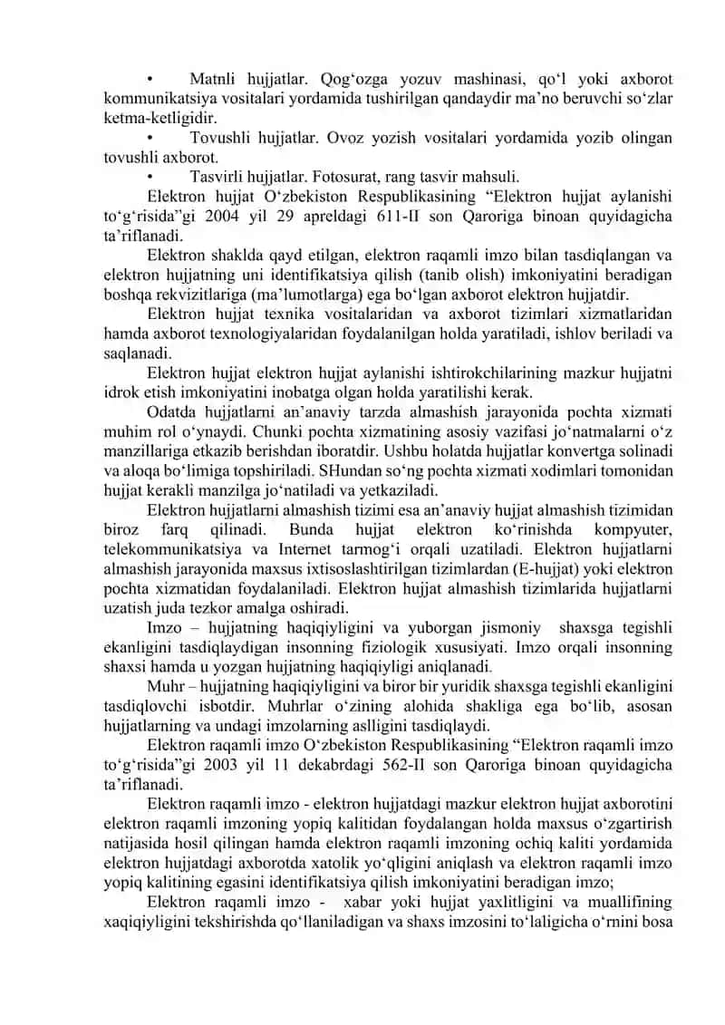Elektron hujjat aylanish tizimlari 2