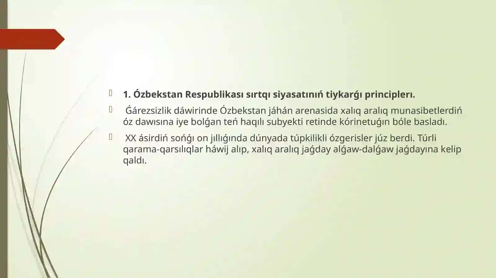 Ózbekstannıń xalıq aralıq shólkemler menen sheriklik baylanısları 2