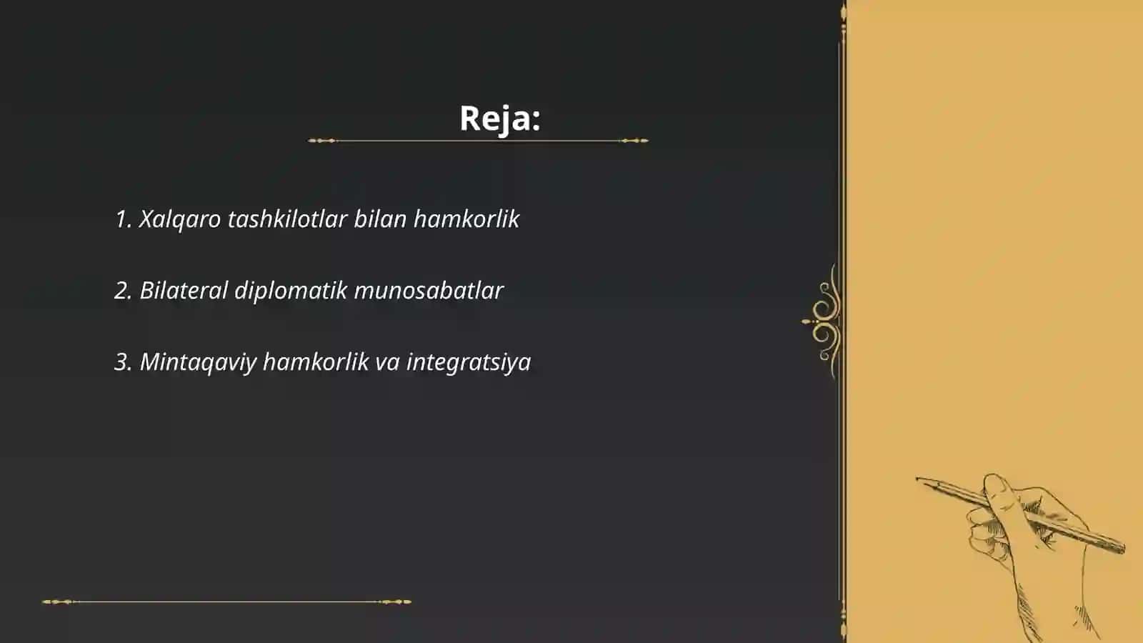 Xalqaro hamjamiyat bilan hamkorlik munosabatlari 2