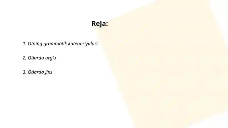 Otning grammatik kategoriyalari 2