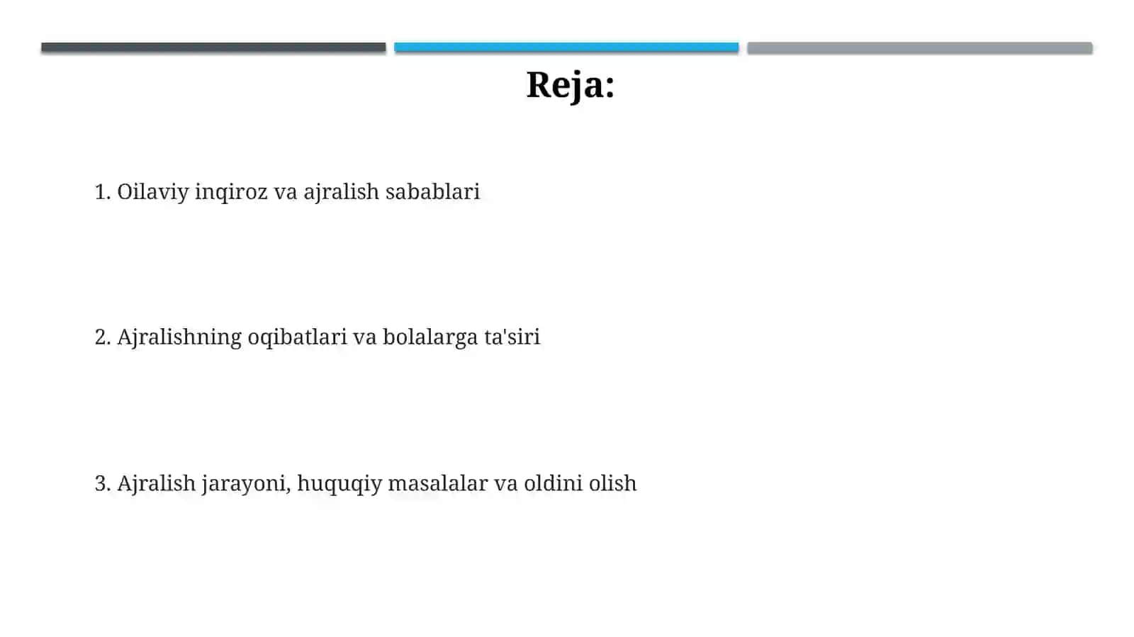 Oilaviy inqiroz va ajralish sabablari 2