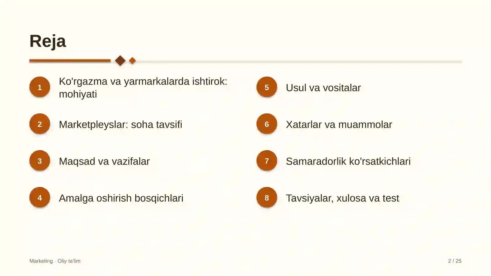 marketpleyslarda ko'rgazma va yarmarkalarda ishtirok etish 7467 2