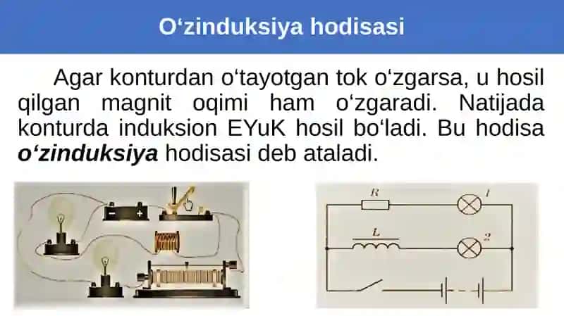 O'zinduksiya hodisasi 2