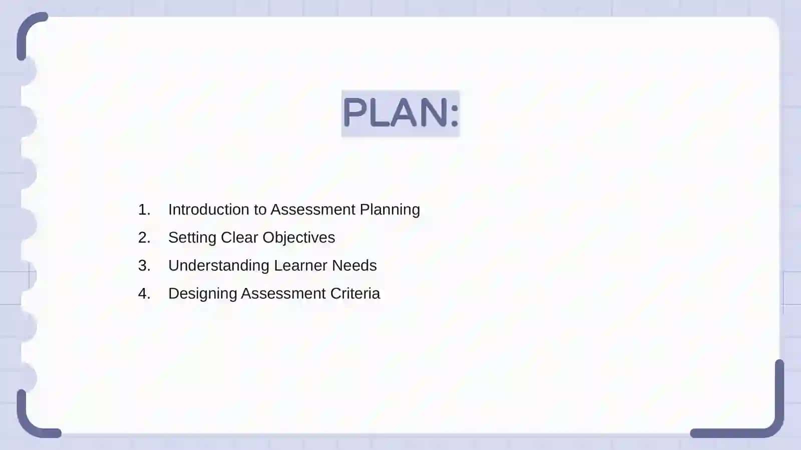 Assessment Planning 2