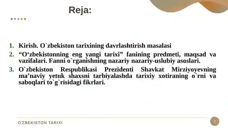 O`zbekistonning Eng Yangi Tarixi 2