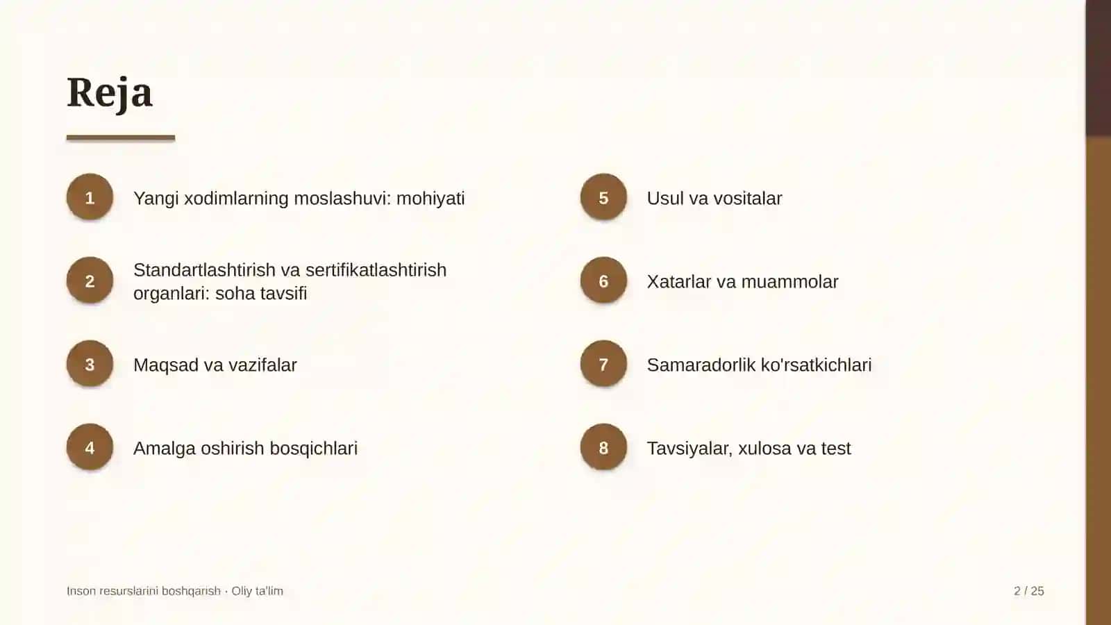 standartlashtirish va sertifikatlashtirish organlarida yangi xodimlarning moslashuvi 7499 2