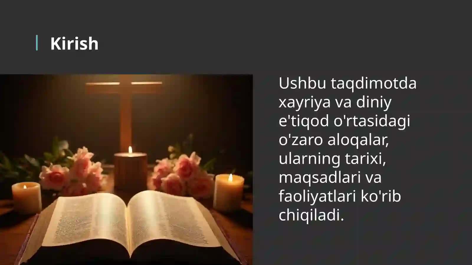Xayriya va Diniy E'tiqod 2