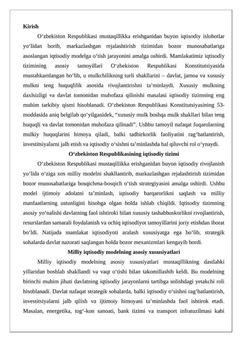 Xususiy mulkning daxlsizligi hamda davlat tomonidan muhofaza qilinishi 2