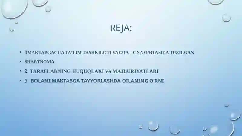 Bolani maktabga tayyorlashda oilanin go'rni 2