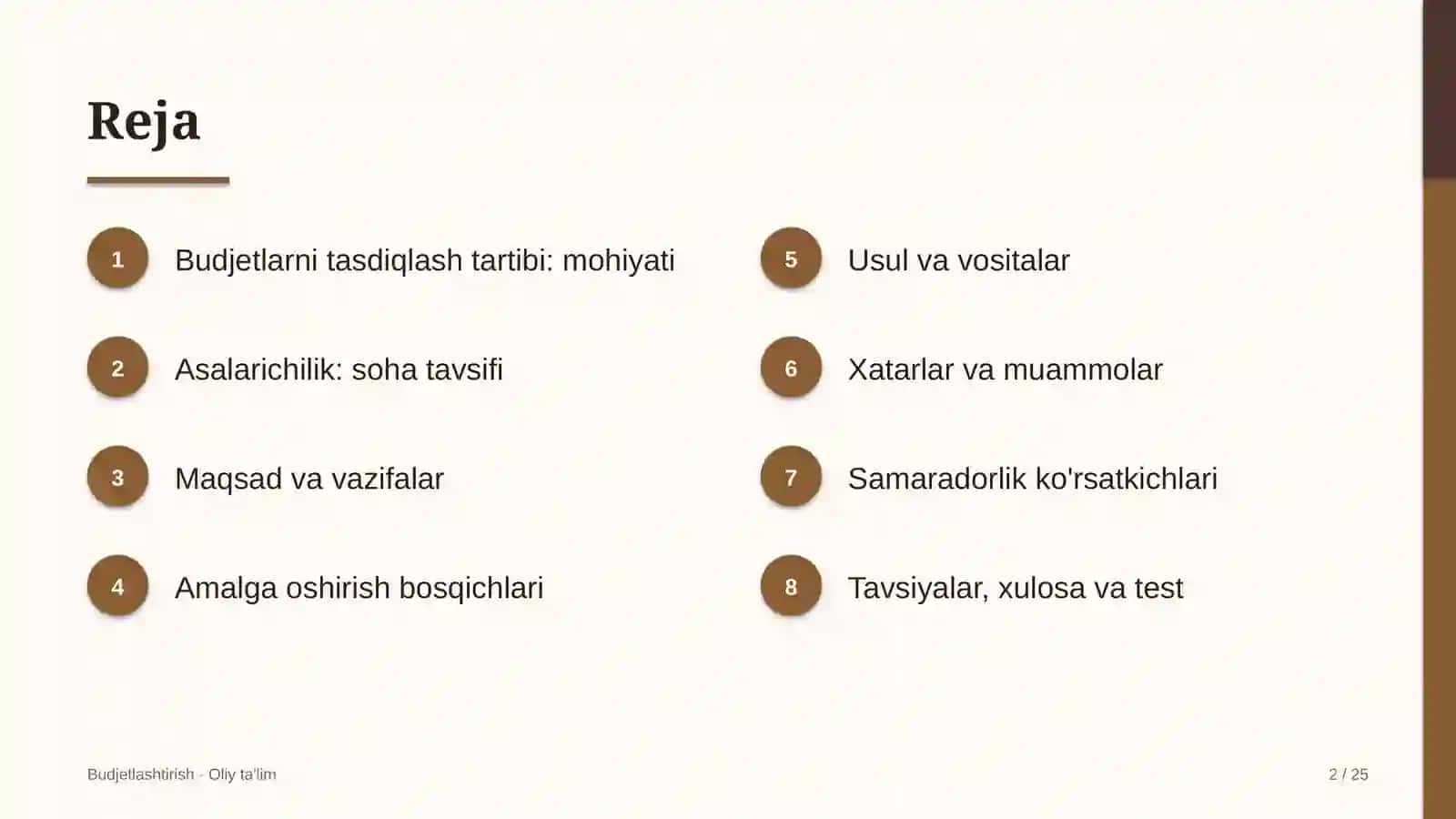 asalarichilikda budjetlarni tasdiqlash tartibini ishlab chiqish 9054 2