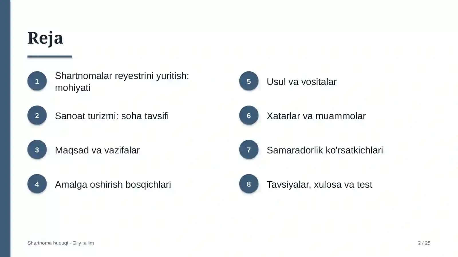 sanoat turizmida shartnomalar reestrini yuritish 2697 2