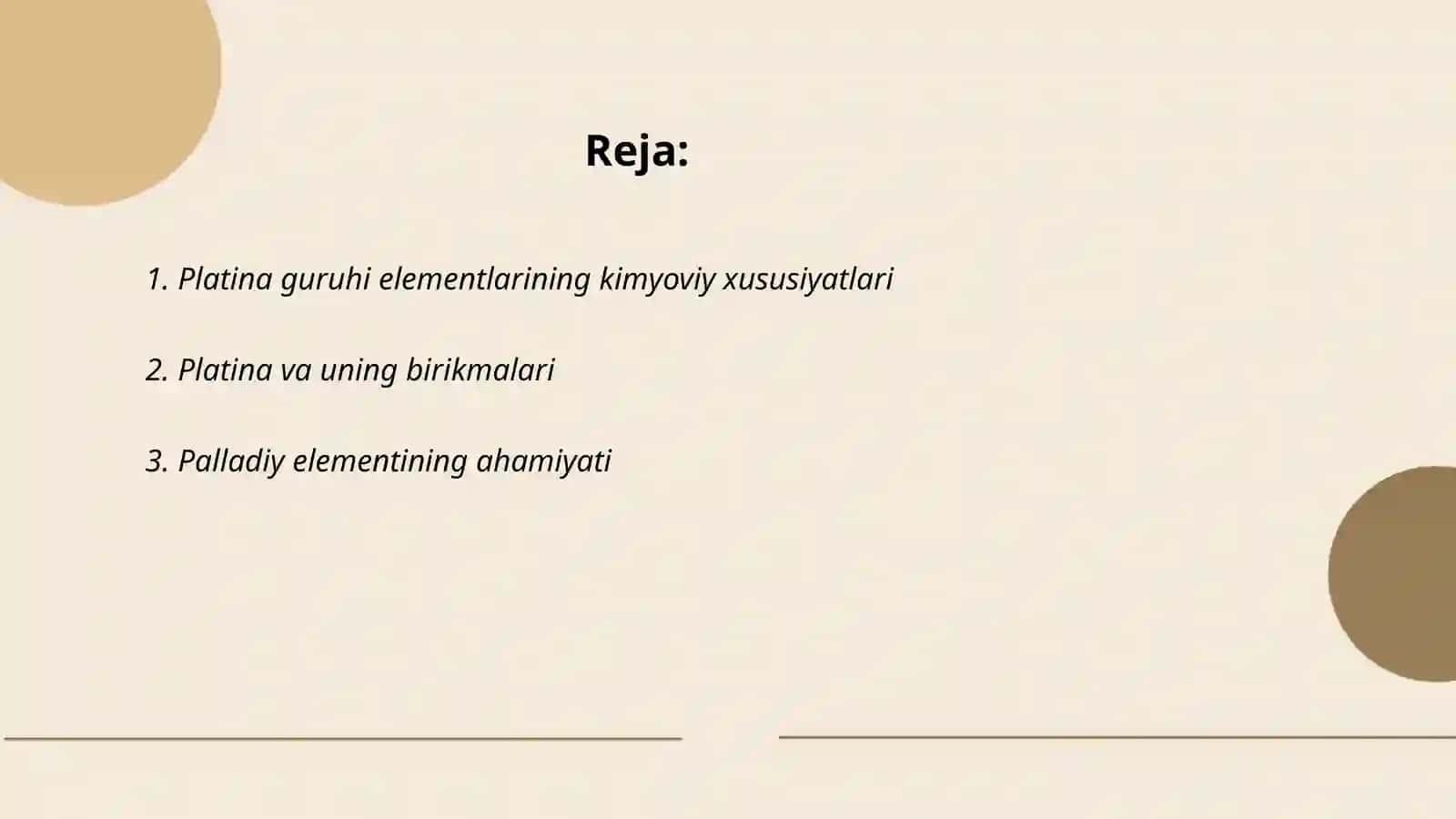 Platina guruhi elementlari 2