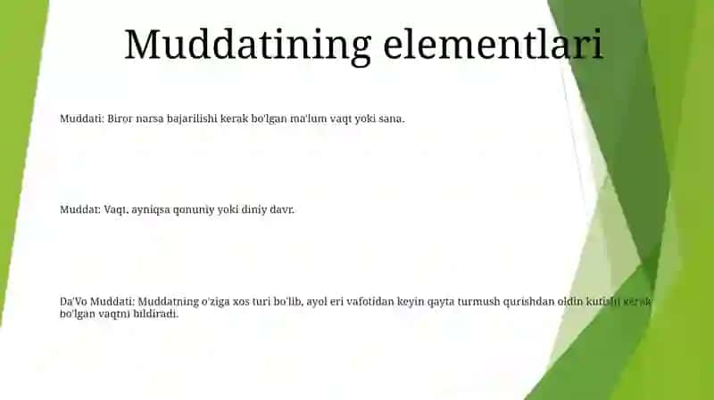 Muddatlar Va Da'Vo Muddati 2