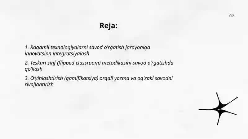 Raqamli texnologiyalar savod o'rgatish jarayoniga innovatsion integratsiyalash 2