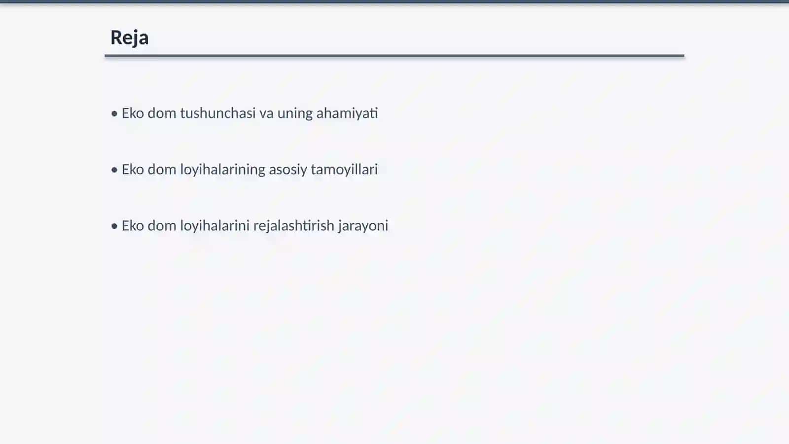 Eko Dom loyihalari 2