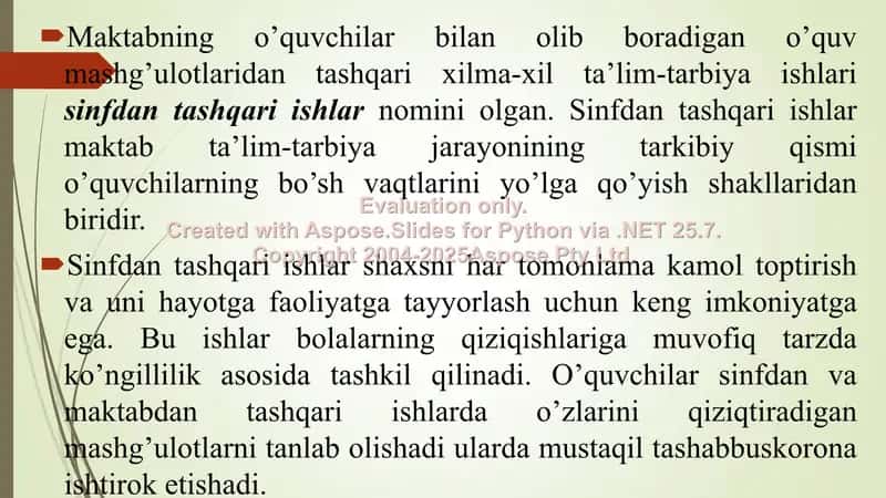 Boshlang‘ich sinfda ona tilidan sinfdan tashqari ishlarni tashkil etishning maqsad va 2