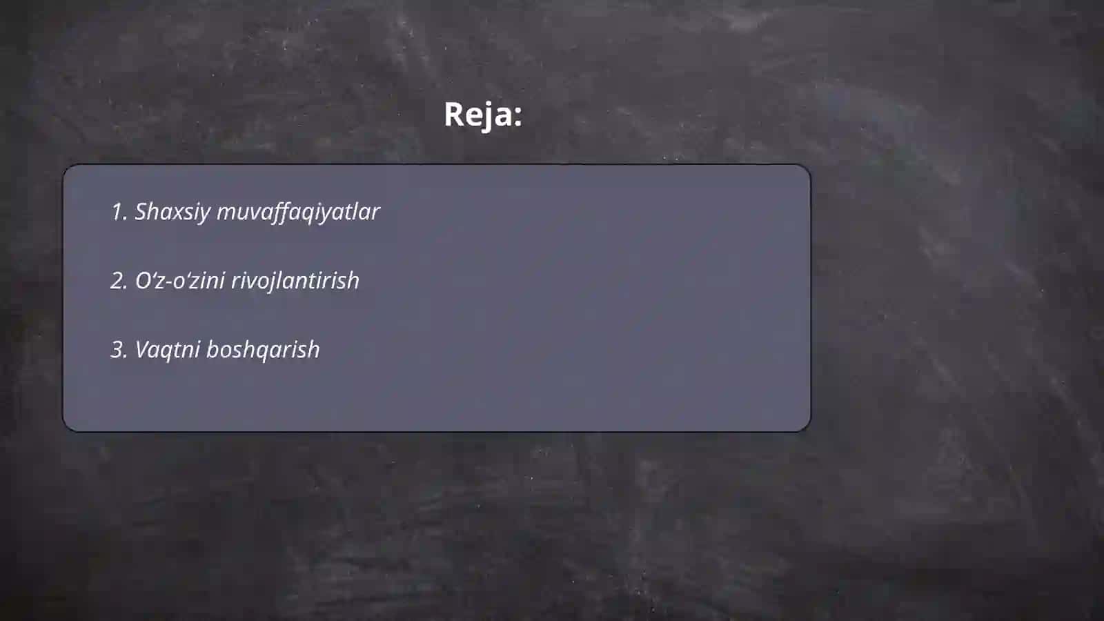 Shaxsiy muvaffaqiyatlar 2