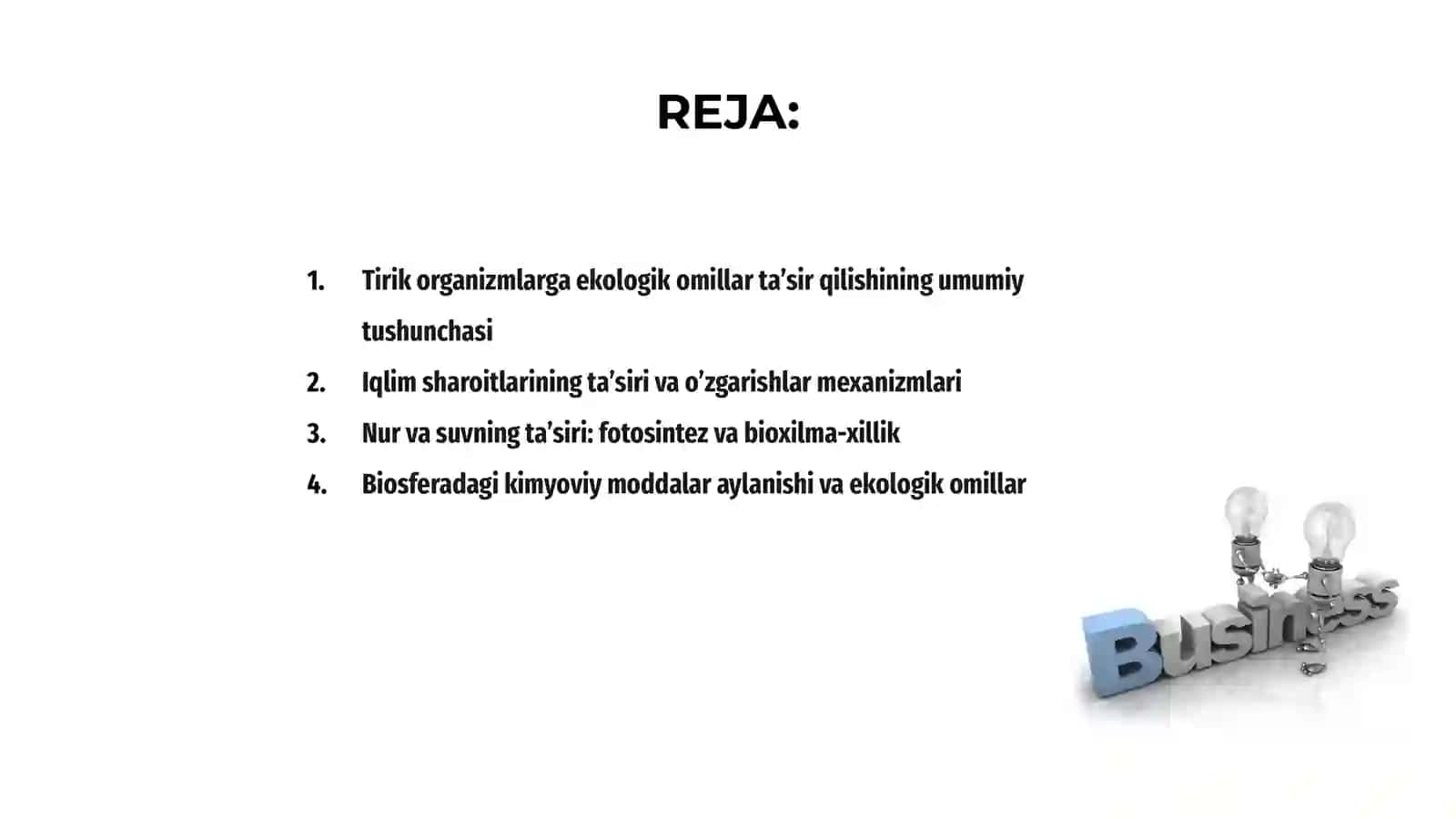 Turli ekologik omillarning tirik organizmlarga ta’sir etish mexanizmlari 2
