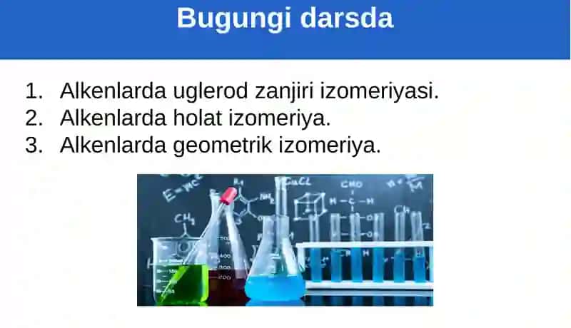 Alkenlarning izomeriyasi 2