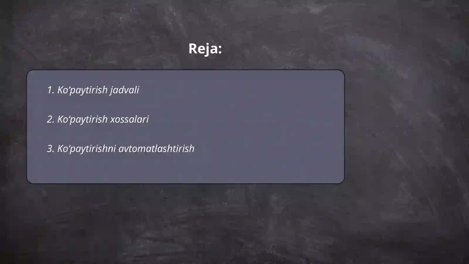 Koʻpaytirish amali 2