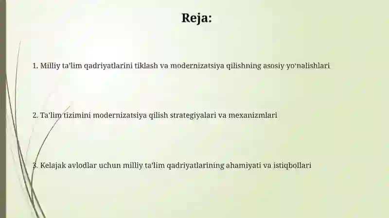 Milliy tarbiyaviy qadriyatlarni tiklash va zamonaviylashtirish 2