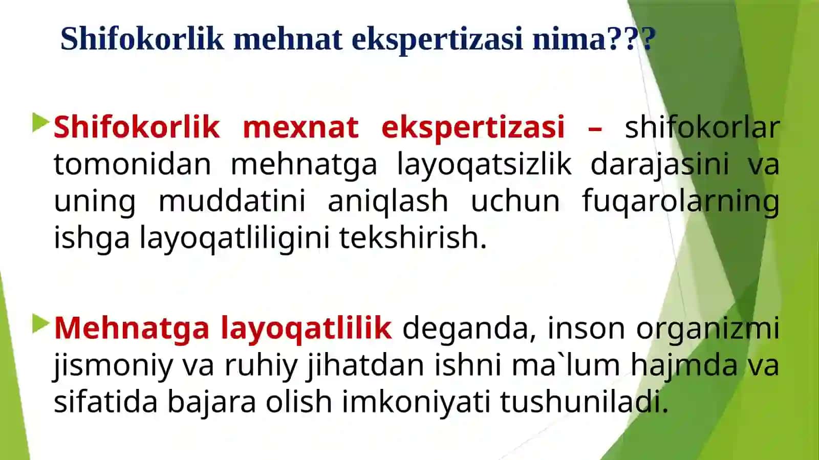 Shifokorlik mehnat ekspertizasi 2