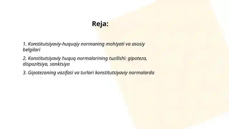 Konstitutsiyaviy-huquqiy normalarning tuzilishi va turlari 2