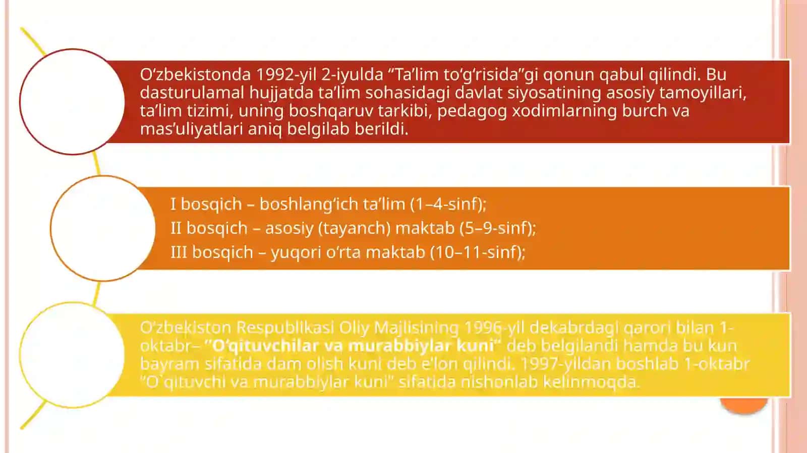 11-mavzu. O‘zbekiston Respublikasida ta’lim sohasida amalga oshirilgan islohotlar 2