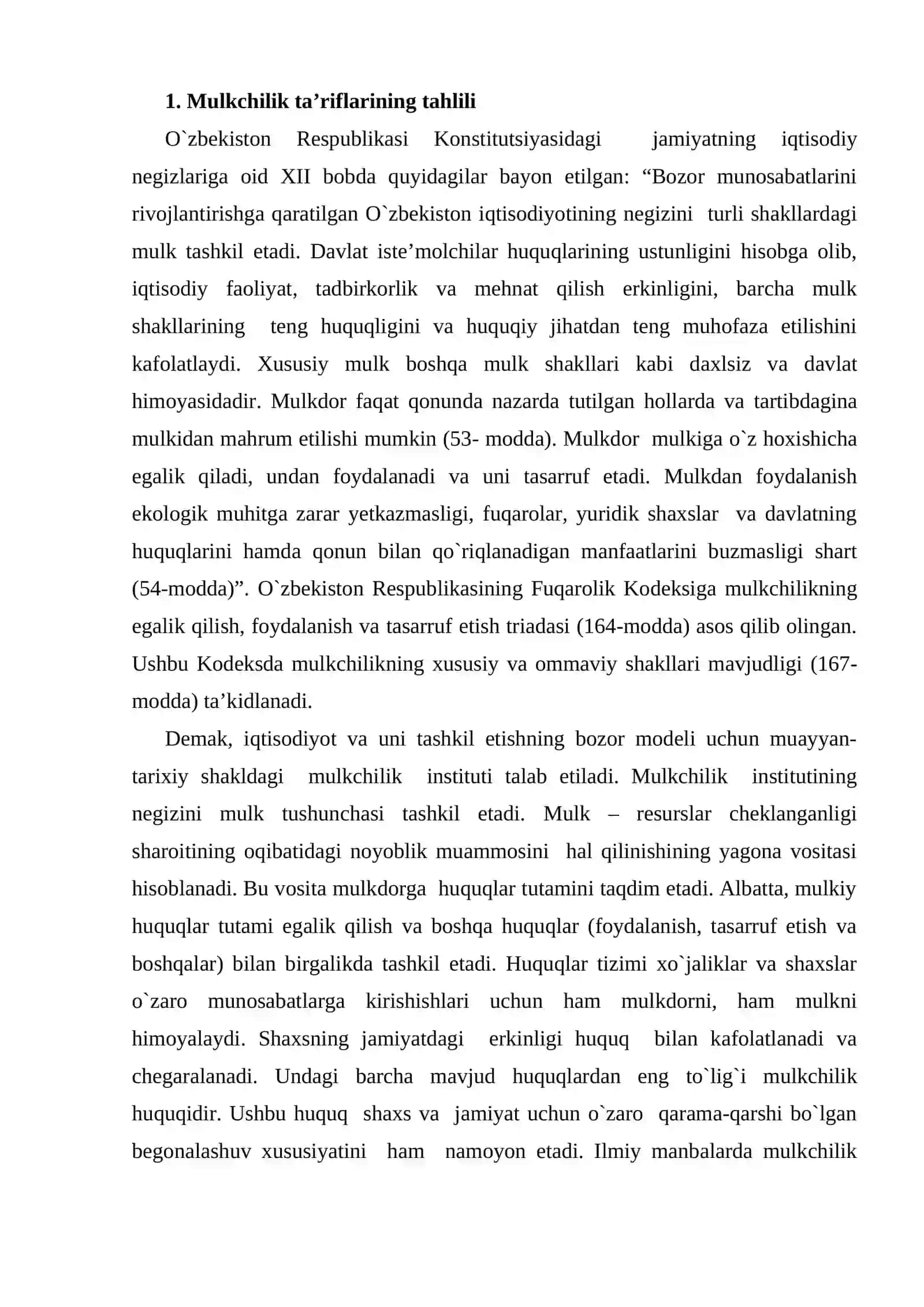 Mulkchilik shakllari rivojlanishining evolyutsiyasi 2