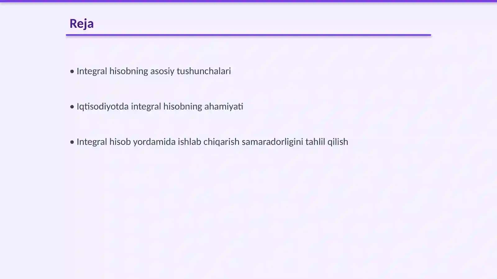 Integral hisobning iqtisodiyotdagi tadbiqlari 2