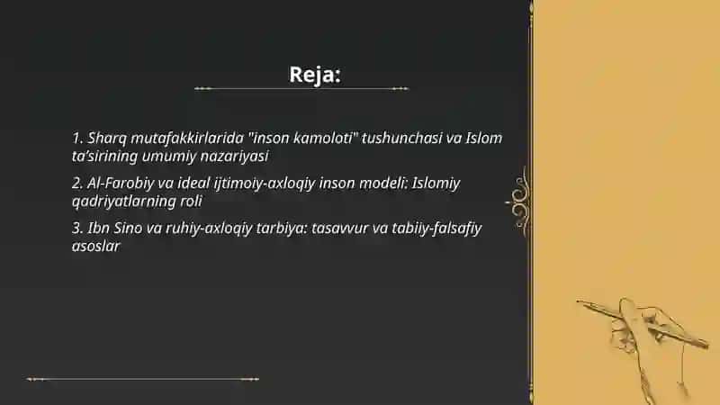 Sharq mutafakkirlarining Islom dinining inson kamolotiga taʼsiri haqidagi g‘oyalari 2