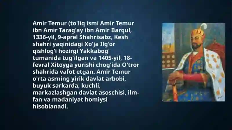Amir temur va temuriylar davlatCHILIGI 2