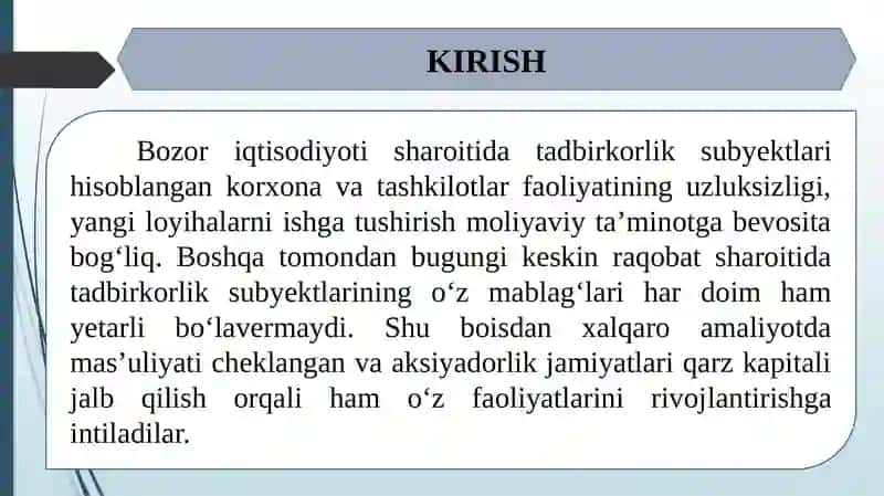 Bozor iqtisodiyoti sharoitida tad­birkorlik subyektlari 2