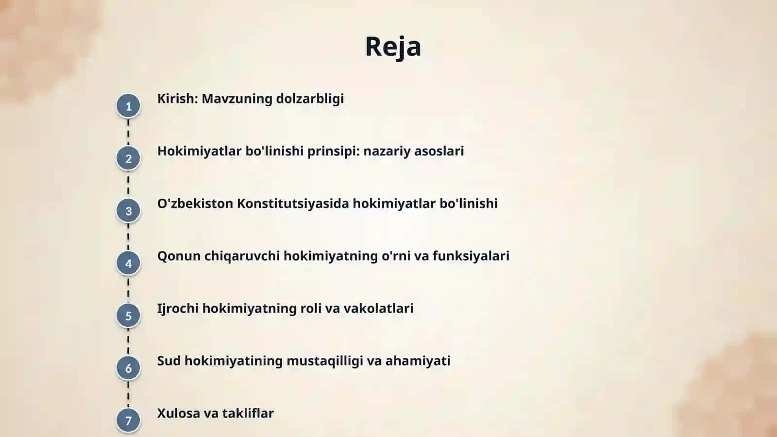 MAVZU: ÓZBEKSTAN RESPUBLIKASI KONSTITUTSIYASIDA 2