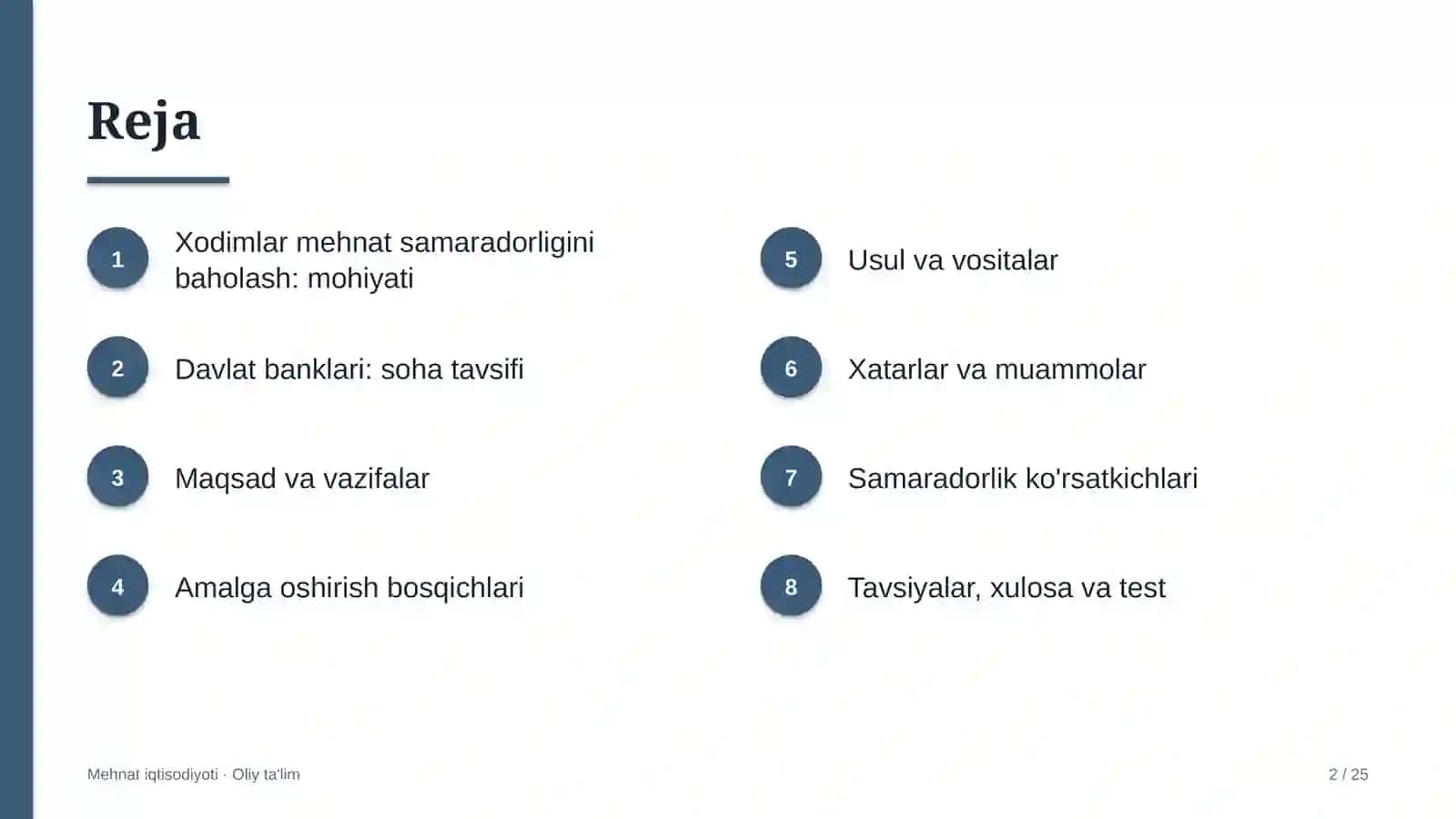 Davlat banklarida xodimlar mehnat samaradorligini baholash 2