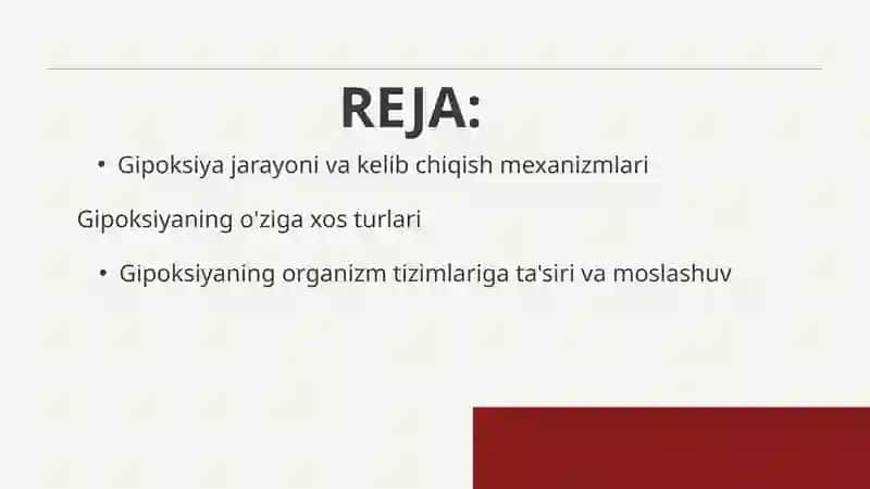 Gipoksiya va uning turlari 2