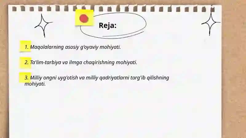 Mahmudxoʻja Behbudiyning " Yoshlarga murojaat" va " Muhtaram yoshlarga murojaat" maqolalarining mohiyati 2