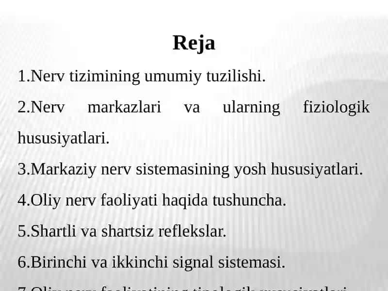 NERVTIZIMINING VA OLIY NERV FAOLIYATINING YOSH HUSUSIYATLARI 2