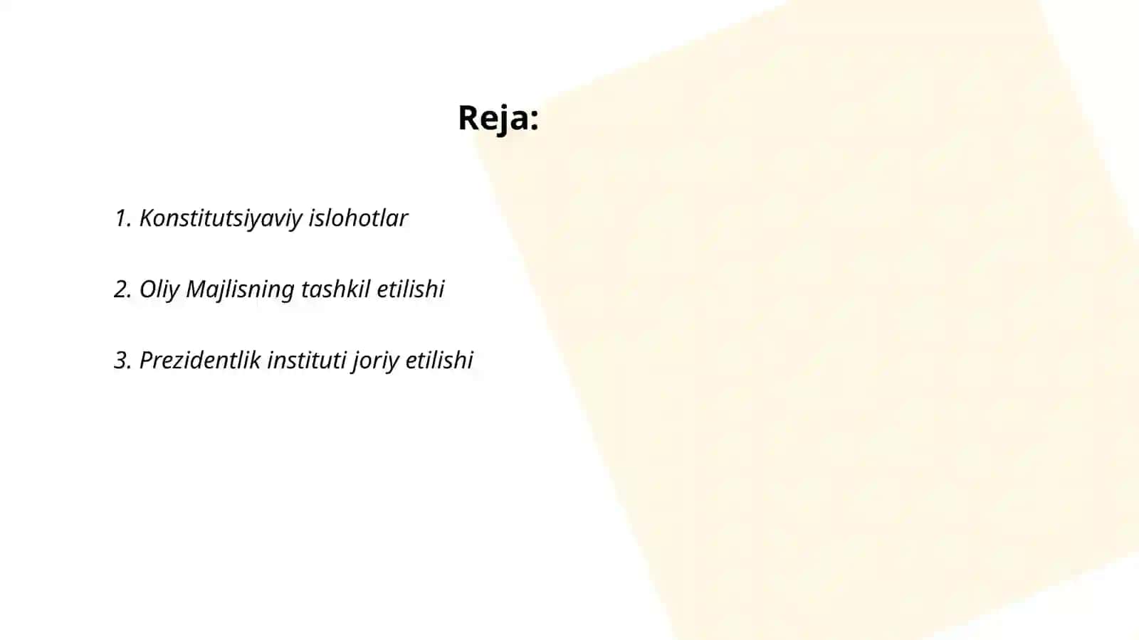 Konstitutsiyaviy islohotlar 2