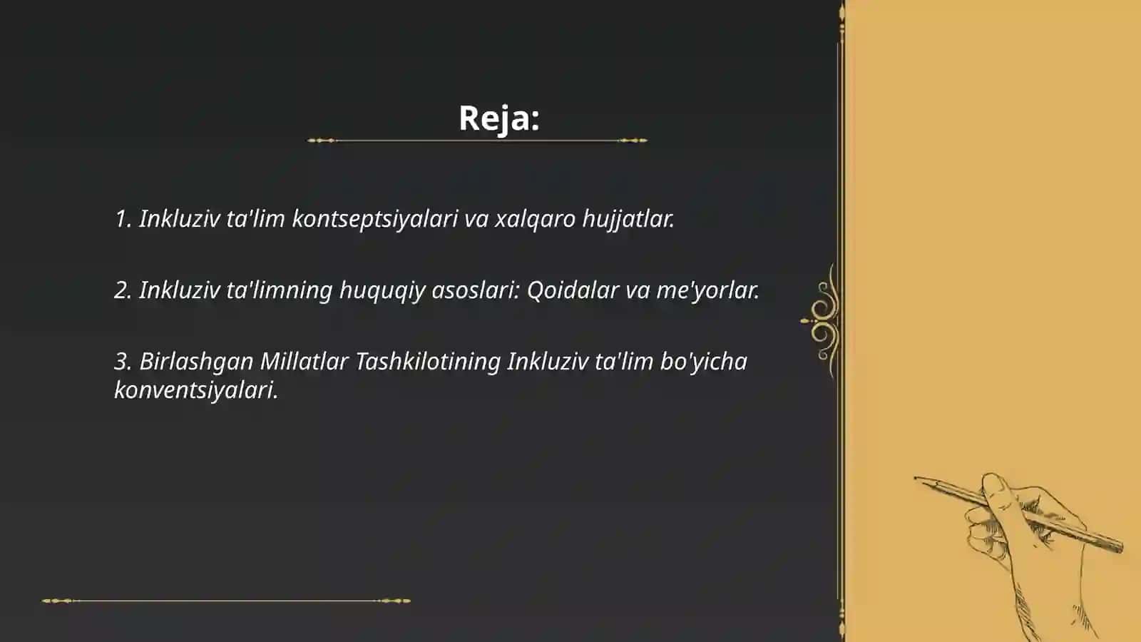 Inkluzif ta'limni huquqiy asoslari 2