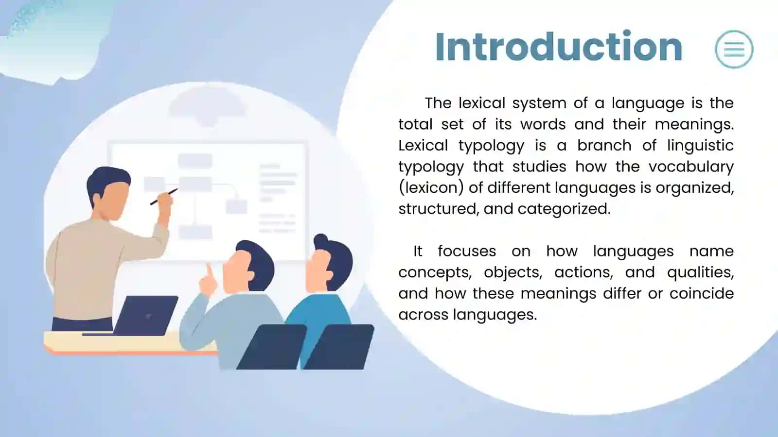 Typology of lexical systems 2