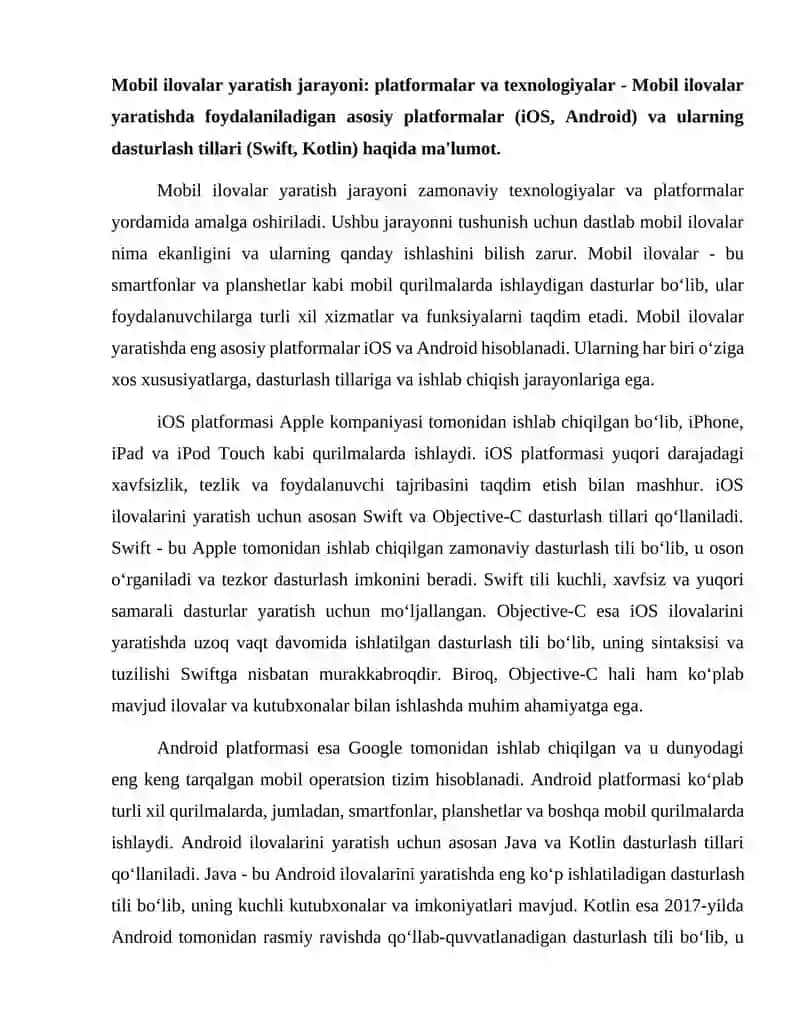 Mobil ilovalar yaratish platformalari 2