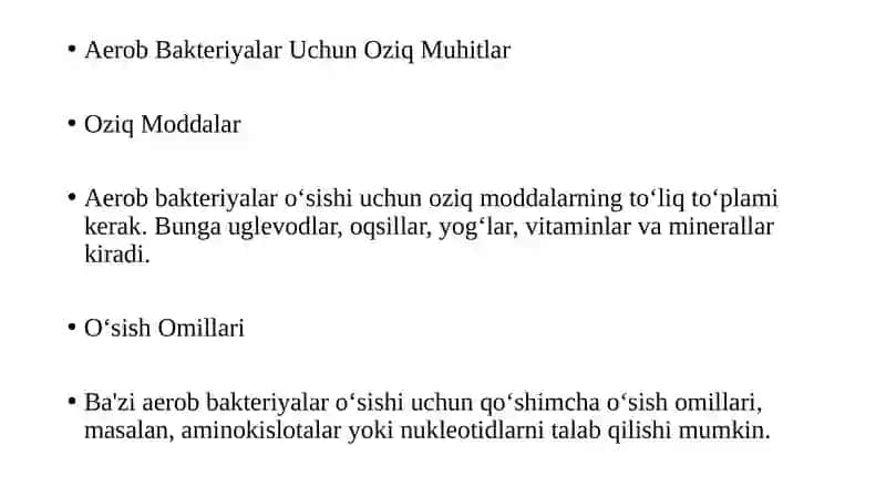 Aerob va Anaerob Bakteriyalarni Ajratib Olishda Qoʻllaniladigan Oziq Muhitlar 2